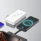 Dudao K11 Pro 20000mAh ārējais akumulators ar iebūvētiem kabeļiem, balts