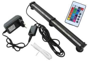 RGB LED lampa akvārijam ar burbuļu efektu 28 cm