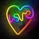 Forever Light FLRN02 RGB LED Neons LOVE W SERCU ar pulti