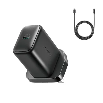 Sienas lādētājs Joyroom JR-TCF23 25W ar 1m USB-C kabeli, melns