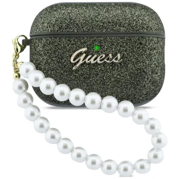 Guess Glitter Pearl Strap austiņu maciņš Apple AirPods Pro 3