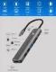 USB Type-C adapteris – HDMI 4K, 3x USB-A, SD un TF, USB-C PD 100W, Space Gray