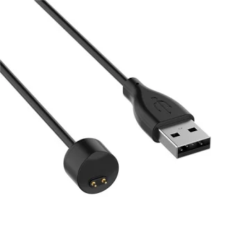 Magnētiskais USB lādētājs priekš Xiaomi Mi Band 5 / 6 / 7, 40 cm, melns