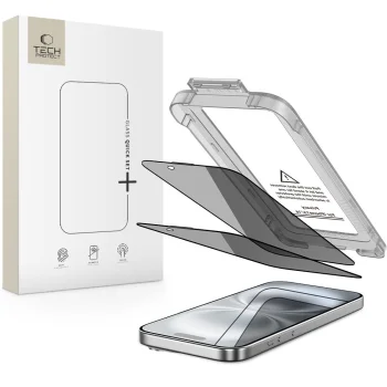 Tech-Protect Quick Set Spy+ privātuma aizsargstikls iPhone 15 / 16 (2 gab.)