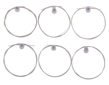 Neilona stīgas ģitāras klasēm. | Nylon strings for guitar classes.