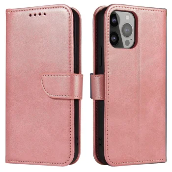 Hurtel Xiaomi Redmi Note 12 5G / Poco X5 5G atverams vāciņš maciņš grāmatiņa, rozā