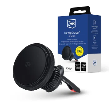 3mk Car MagCharger auto turētājs ar bezvadu lādētāju ventilācijas režģim, melns