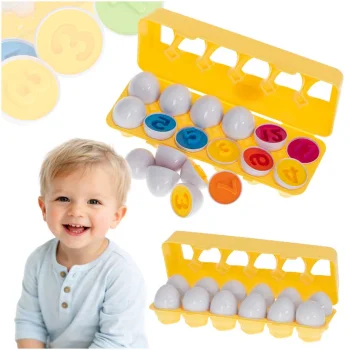 Edukacošā puzle Olas Cipari Montessori formās kārtošanai, 12 gab.