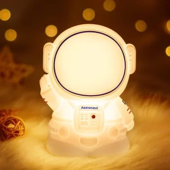 Bērnu Silikona Nakts LED RGB Gaismas Lampa, Astronauts | Kid's LED Light Night Lamp