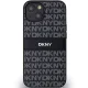 DKNY iPhone 15 / 14 / 13 vāciņš Mono Stripe & Metal Logo, melns
