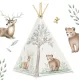 Nukido Bērnu Telts Vigvams, Smilškrāsas krāsā | Tent Tipi for Children