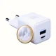 3mk Hyper GaN Charger 20W USB-C USB-A sienas lādētājs, balts