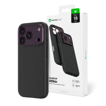 AmazingThing Glamour AllSkin iPhone 18 Pro vāciņš ar kameras aizsargu, MagSafe, violets