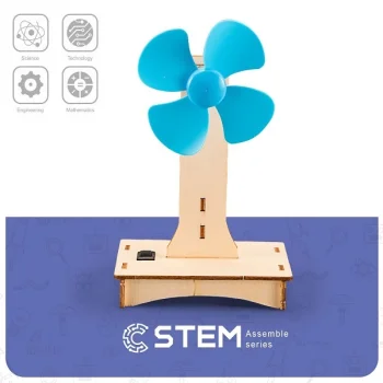 Koka konstruktors Elektriskais ventilators STEM