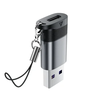 Pāreja Acefast J8 USB-C (siev.) uz USB-A (vīr.), pelēka