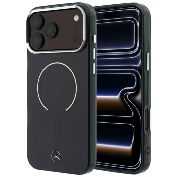 Mercedes Double Layer Iconic Logo MagSafe vāciņš iPhone 18 Pro Max / 17 Pro Max, bordo