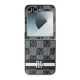 DKNY Checkered Pattern Printed Stripes vāciņš Samsung Galaxy Z Flip 6 Melns