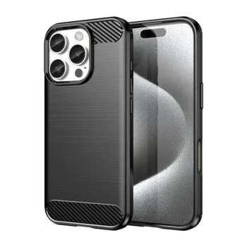Apple iPhone 16 Pro Max 6.9'' Carbon Fiber TPU Protective Case Cover, Black | Telefona Vāciņš Maciņš Apvalks...