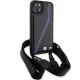 BMW M Edition Carbon Tricolor Lines & Strap vāciņš iPhone 15 Plus / 14 Plus, melns