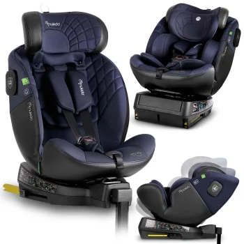 Nukido Aero Line bērnu autosēdeklītis 0-36 kg Isofix, melns/tumši zils