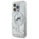 Karl Lagerfeld iPhone 16 Pro vāciņš Liquid Glitter Karl & Choupette Head MagSafe, caurspīdīgs
