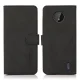 Nokia C10 / C20 KHAZNEH Lint Texture Leather Magnetic Flip Cover Shell Case, Black | Telefona Vāciņš Maciņš...
