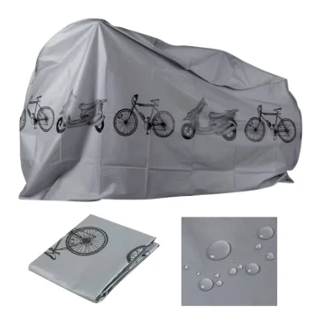 Ūdensizturīgs velosipēda pārsegs 200x105 cm, sudraba