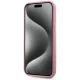 Karl Lagerfeld Wrinkled Metal Signature iPhone 15 vāciņš, rozā
