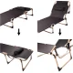 Luaro saliekama tūrisma gulta ar regulējamu atzveltni, 193 cm, pelēka