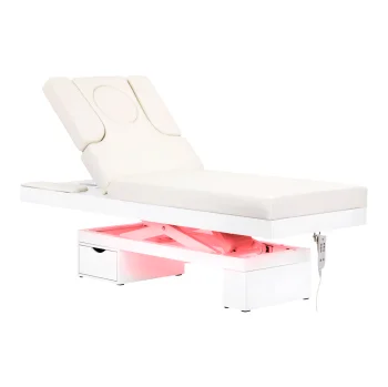 Azzurro 815B elektriskā SPA un masāžas gulta ar apsildi un LED apgaismojumu, balta