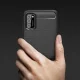 Xiaomi Poco M3 Carbon Fiber Pattern Brushed TPU Case Cover, Black | Telefona Vāciņš Apvalks Bamperis
