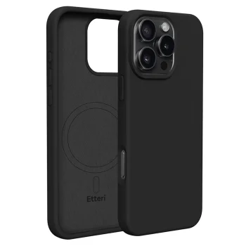 Etteri Silicone Mag vāciņš iPhone 16 Pro Max 6,9", melns