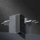 Cuktech CUKAD1003EUG GaN tīkla lādētājs 100W, 2x USB-C un 1x USB-A ar 1.5m kabeli, pelēks