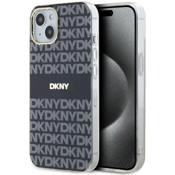 DKNY iPhone 15 Plus vāciņš IML Mono & Stripe MagSafe, melns