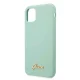 Guess Silicone Vintage Gold Logo vāciņš iPhone 11 Pro, zaļš