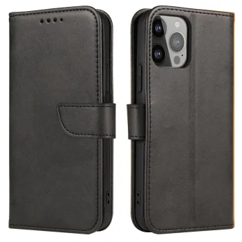 Xiaomi Redmi Note 12 5G / Poco X5 5G Magnet Elegant Bookcase Cover Case, Black | Telefona Vāciņš Maciņš Apvalks...