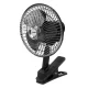 Xtrobb 12V automašīnas ventilators ar klipsi un oscilāciju, melns