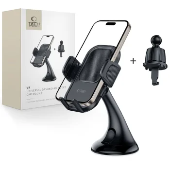 Auto telefona turētājs Tech-Protect V8, Melns