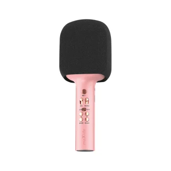 Maxlife MXBM-600 Bluetooth karaokes mikrofons ar skaļruni, rozā