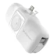 Ārējais akumulators Wozinsky WF16-YLS 5000 mAh 15W ar Lightning, USB-C vadu un Apple Watch lādētāju, balts
