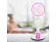 Bezvadu saliekams galda ventilators ar LED lampu, 5W, rozā