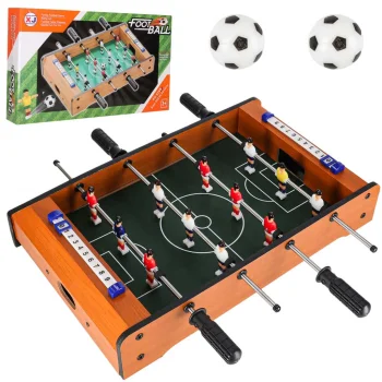 Mini galda futbols bērniem, galda spēle ar 12 figūrām un 2 bumbiņām, 50 x 30,5 x 9 cm