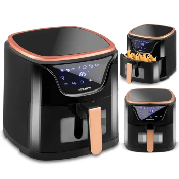 Berdsen BD-652 karstā gaisa friteris, 5L, 1500W, melns/zelta