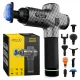 Masāžas pistole 4FIZJO Massage Gun-Ultra Cool Edition ar 9 uzgaļiem