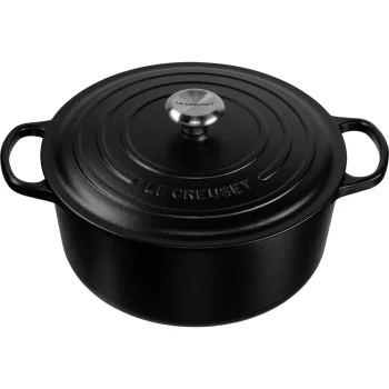 Čuguna katls Le Creuset Signature round 30 cm, 8.1 l, satīna melns