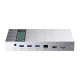 Peladn G2E Thunderbolt 5 dokstacija, 140W PD, 13 pieslēgvietas, sudraba