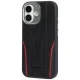 Audi R8 Genuine Leather MagSafe vāciņš iPhone 17, melns un sarkans