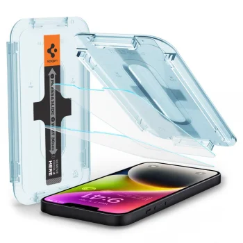 Apple iPhone 14 / 13 / 13 Pro 6.1'' Spigen "EZ FIT" Tempered Glass Screen Protector 2 pcs. | Telefona Ekrāna...