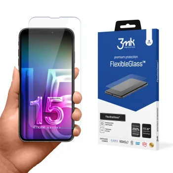 Hibrīda aizsargstikls 3mk FlexibleGlass v2.0 priekš Apple iPhone 15 Pro