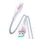 USB-A uz Lightning kabelis Joyroom S-A42 Crystal-Clear Series 3A 1.2m, balts